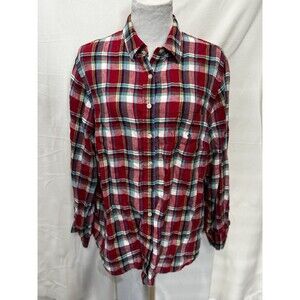 Lauren Ralph Lauren 100% Linen Shirt Size Size 2XL Plaid